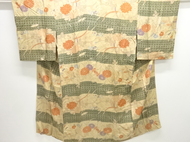 アンティーク　菊梅模様長襦袢